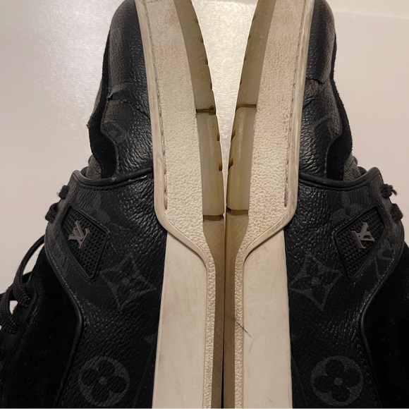 Louis Vuitton trainer low black monogram eclipse leather US11 men’s sneaker - Picture 12 of 15